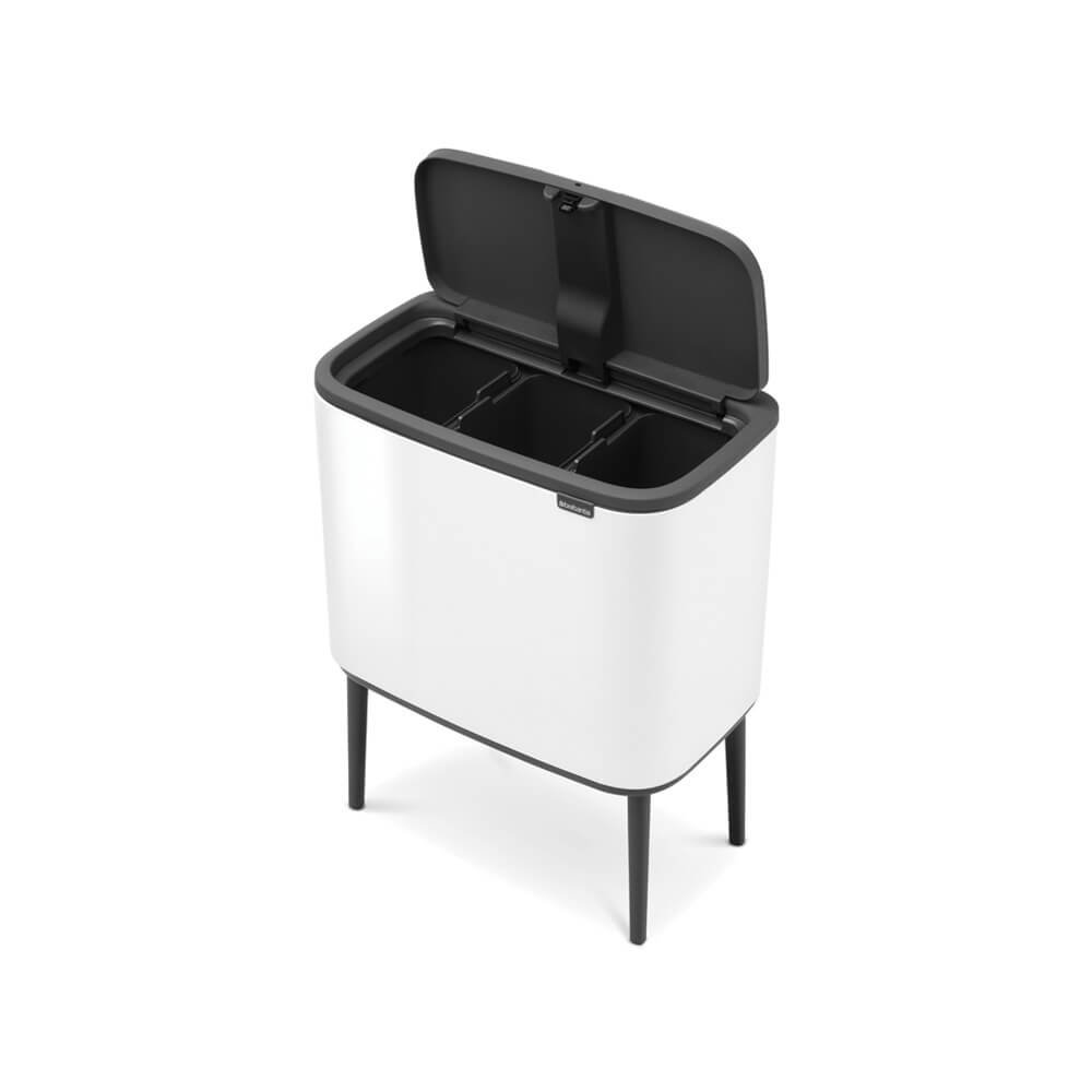Brabantia 313523 - 33 l - Rechteckig - Edelstahl - Schwarz - Weiß - Kunststoff - 540 mm, Ansicht 2