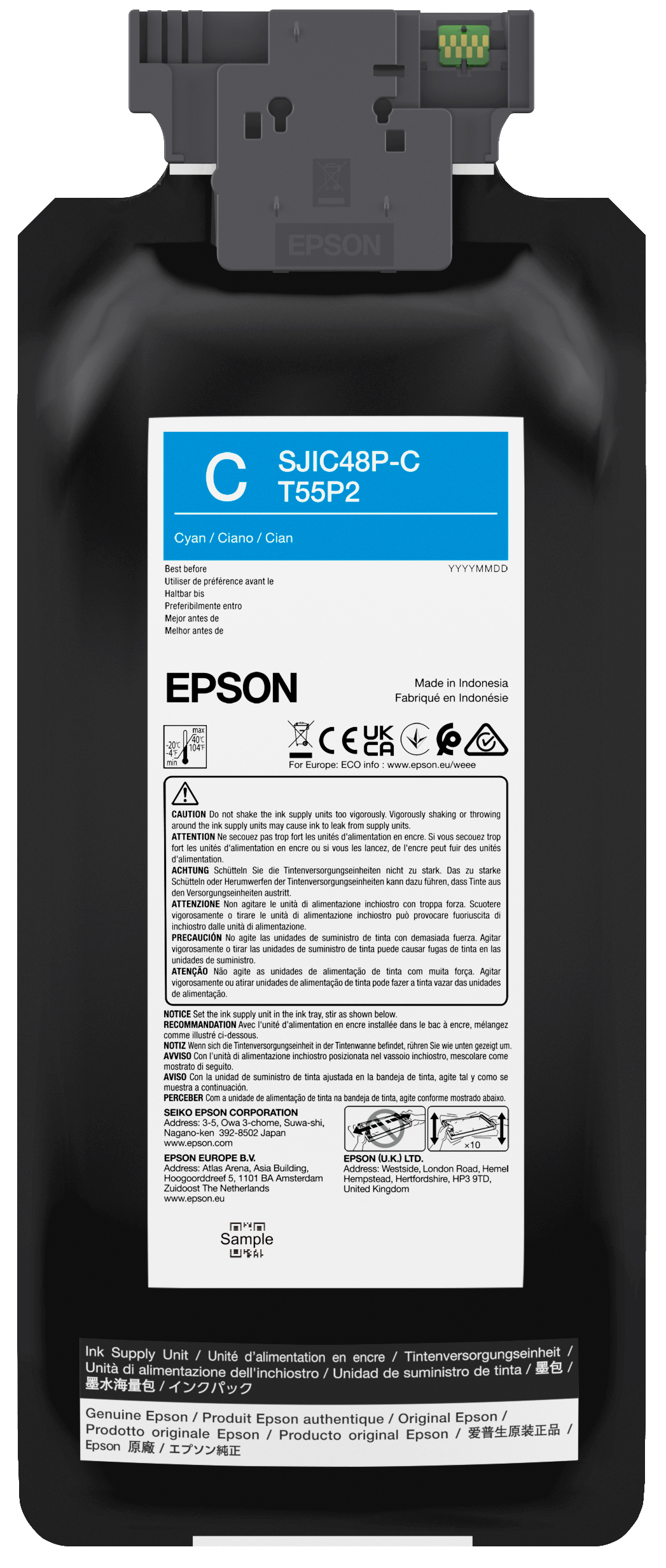 Epson SJIC48P-C INK CARTRIDGE CW C8000E CYAN, Ansicht 4