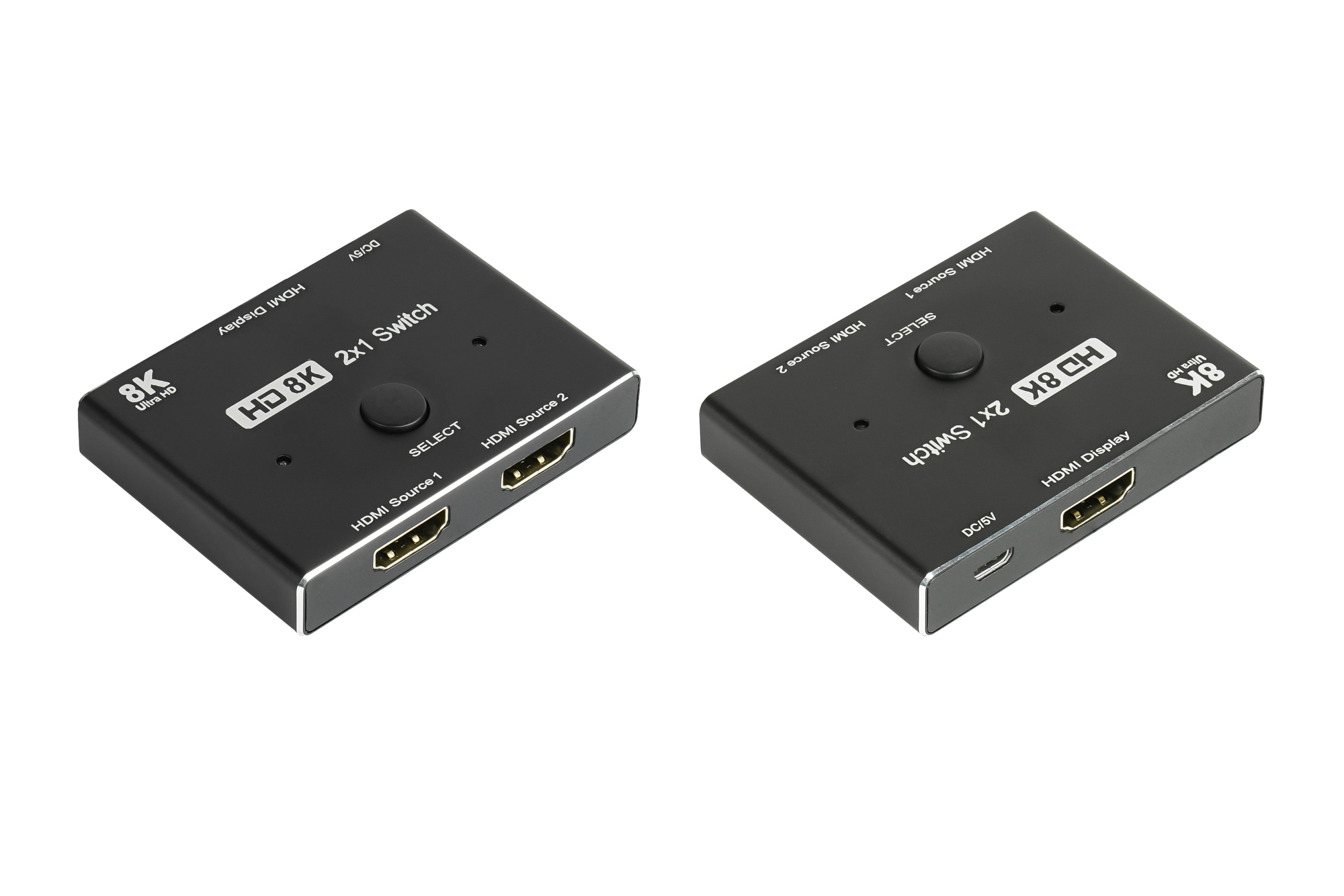 Good Connections HDMI Switcher - HDMI - Schwarz - Metall - 7680 x 4320 - Daten - Gold, Ansicht 2