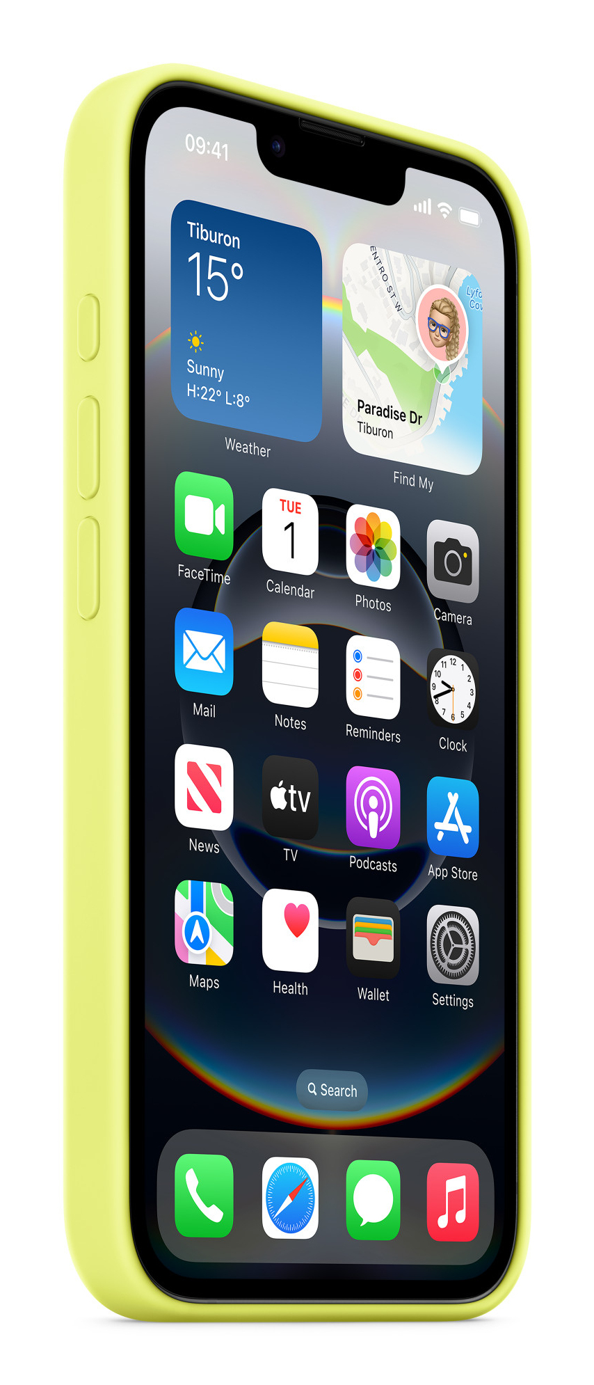 Apple Hintere Abdeckung für Mobiltelefon - Silikon - gelb, Ansicht 4