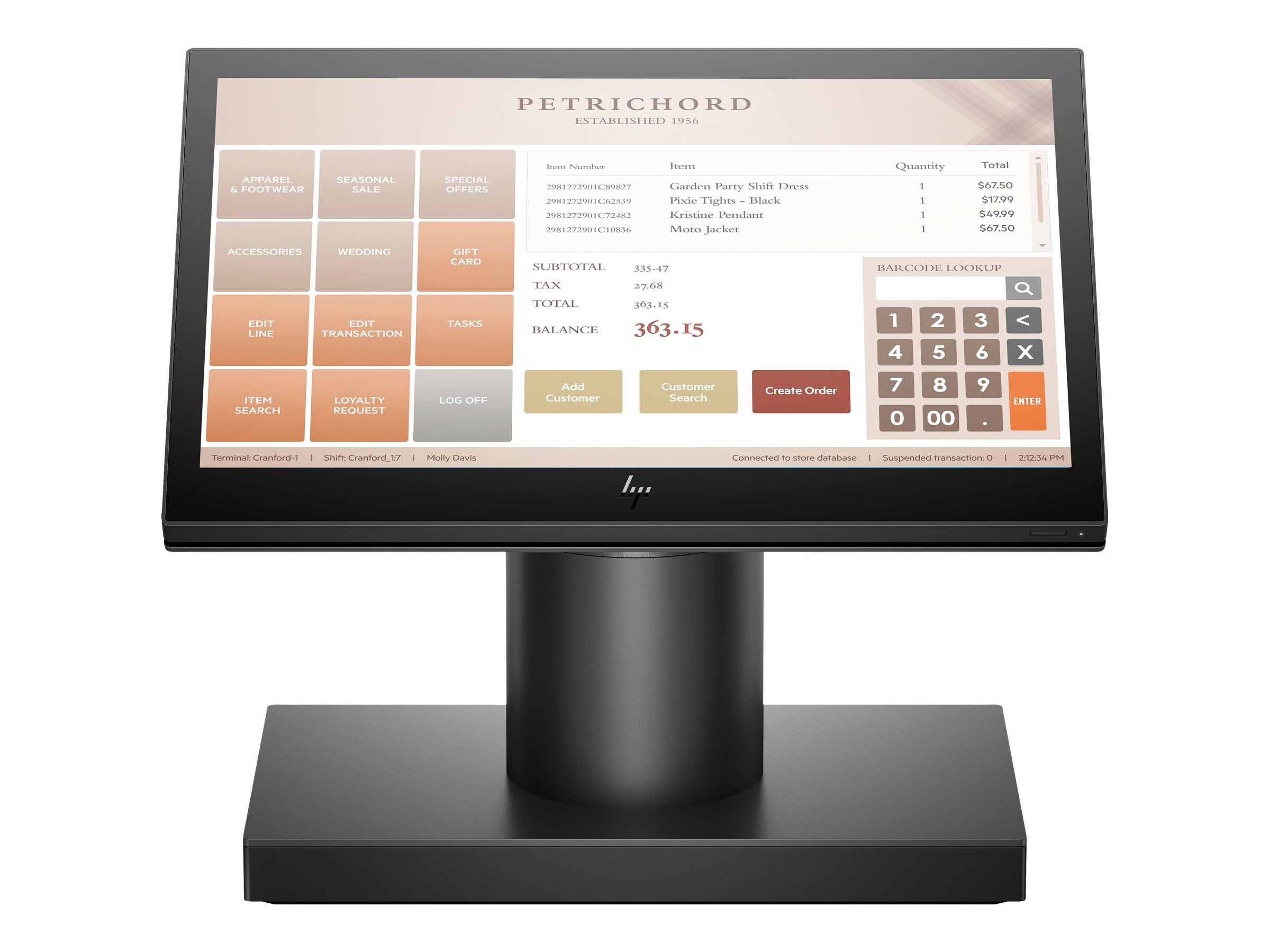 HP Engage One 145 - All-in-One (Komplettlösung) - 1 x Core i5 7300U  2.6 GHz - RAM 8 GB - SSD 256 GB - NVMe - HD Graphics 620 - 1GbE - Win 10 Pro 64-Bit - Monitor: LED 35.56 cm (14)