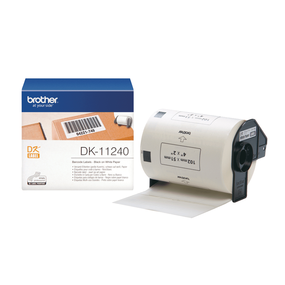 Brother DK-11240 - Schwarz auf Weiß - 51 x 102 mm 600 Etikett(en) Versandetiketten, Ansicht 2