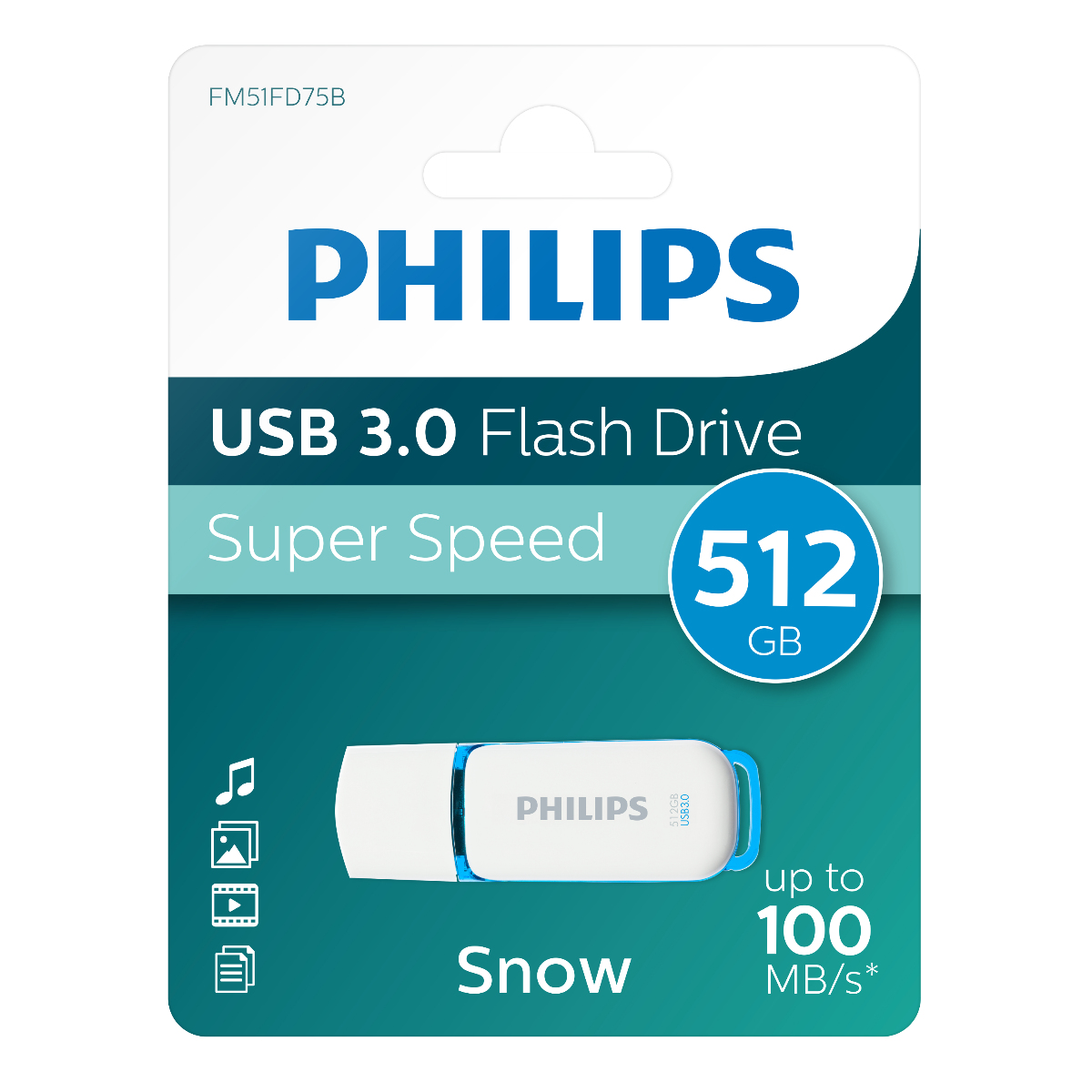 Philips FM51FD75B Snow Edition 3.0 - USB-Flash-Laufwerk, Ansicht 3