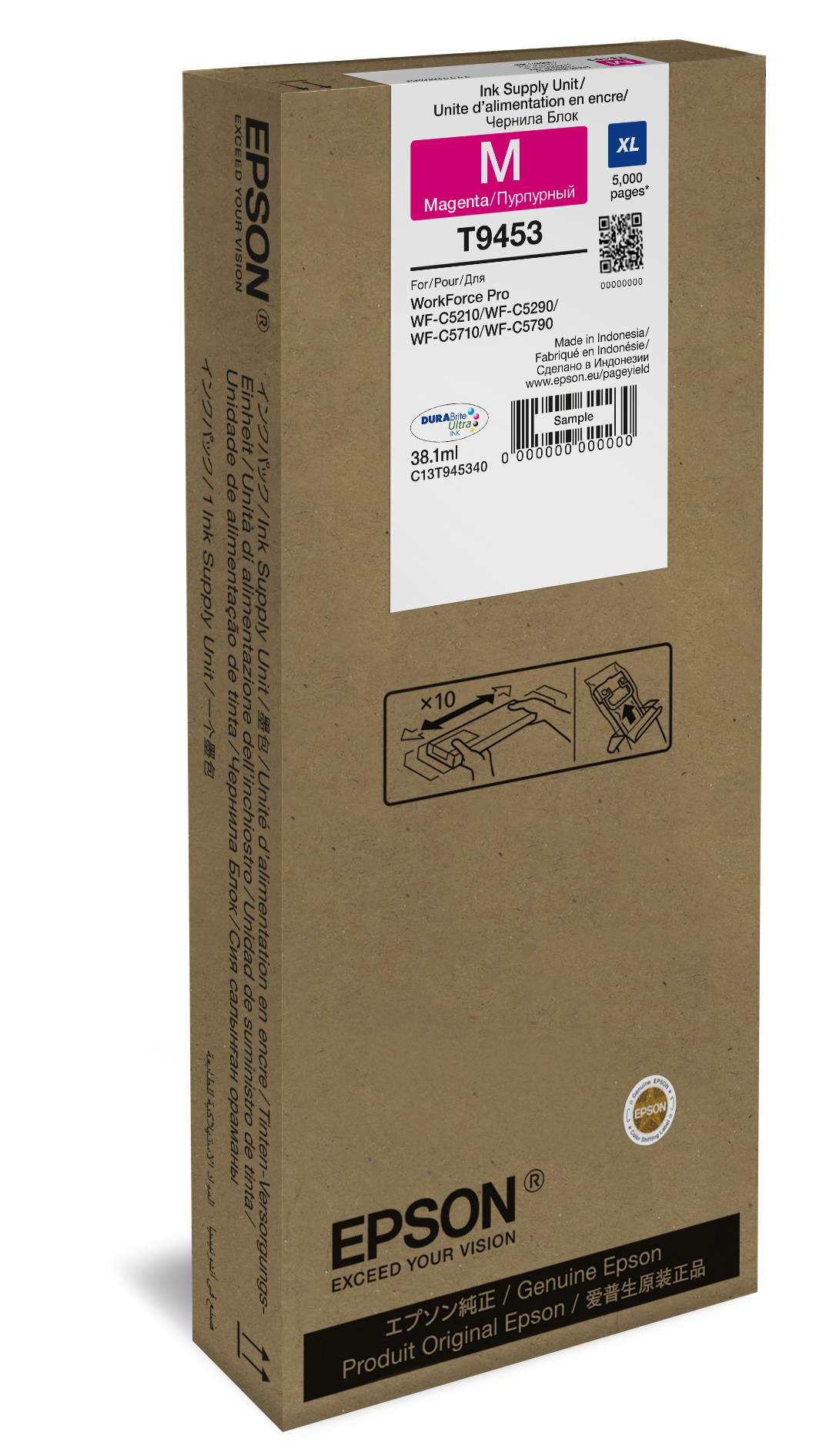 Epson WF-C5xxx Series Ink Cartridge XL Magenta - Hohe (XL-) Ausbeute - Tinte auf Pigmentbasis - 38,1 ml - 5000 Seiten - 1 Stück(e)