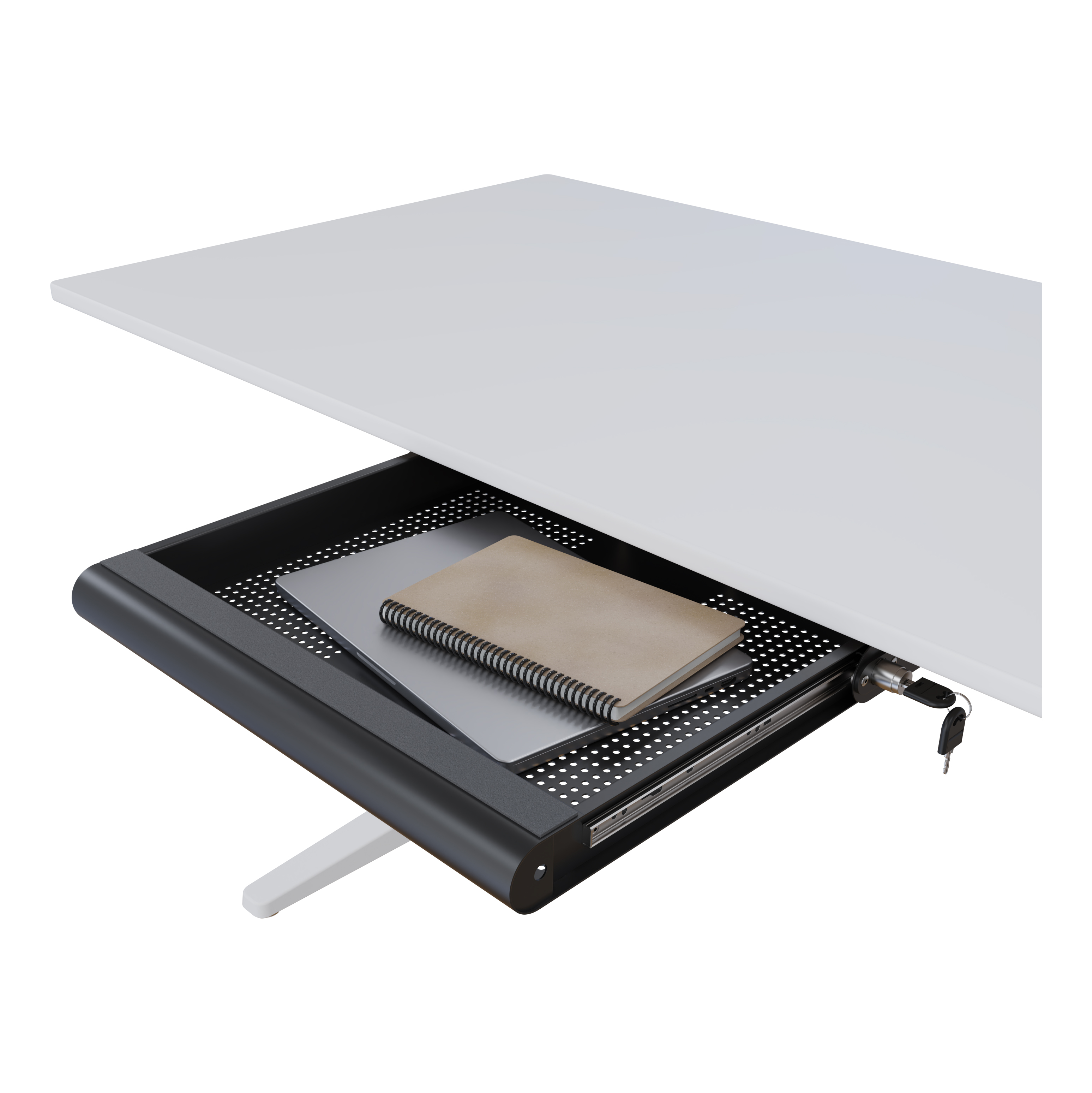 Dataflex Addit Sicherheits-Schublade 623 schwarz für Laptops u.a. Geräte, Ansicht 2