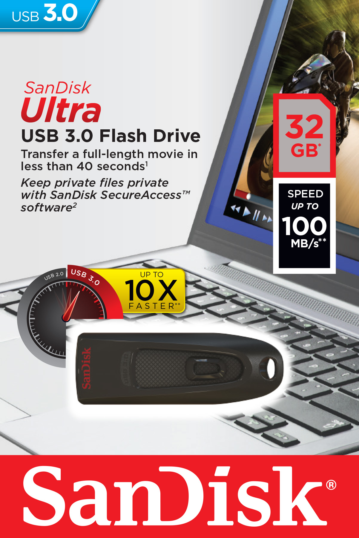 SanDisk Ultra - USB-Flash-Laufwerk - 32 GB, Ansicht 2