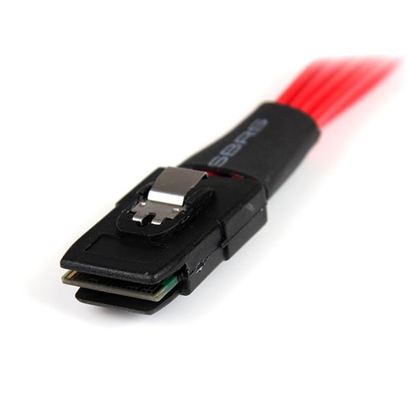 StarTech.com Serial ATA SCSI SAS Kabel 50cm - SFF-8087 auf 4x SATA mit Lasche - Mini SAS auf SATA Kabel, Ansicht 4