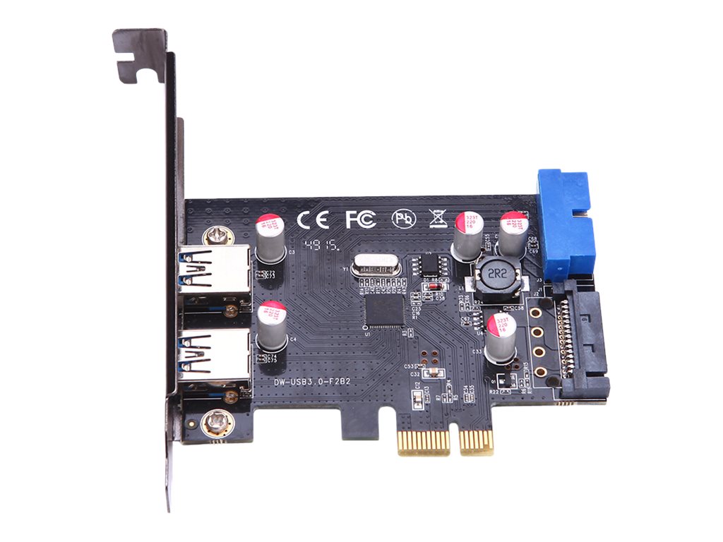 MicroConnect USB-Adapter - PCIe 2.0 - USB 3.0 x 2 + USB 3.0 (intern), Ansicht 2
