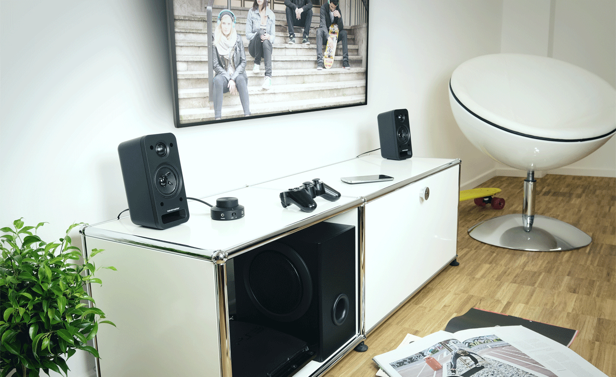 Wavemaster MX 3+ - Lautsprechersystem - für PC - 2.1-Kanal - 60 Watt (Gesamt), Ansicht 4