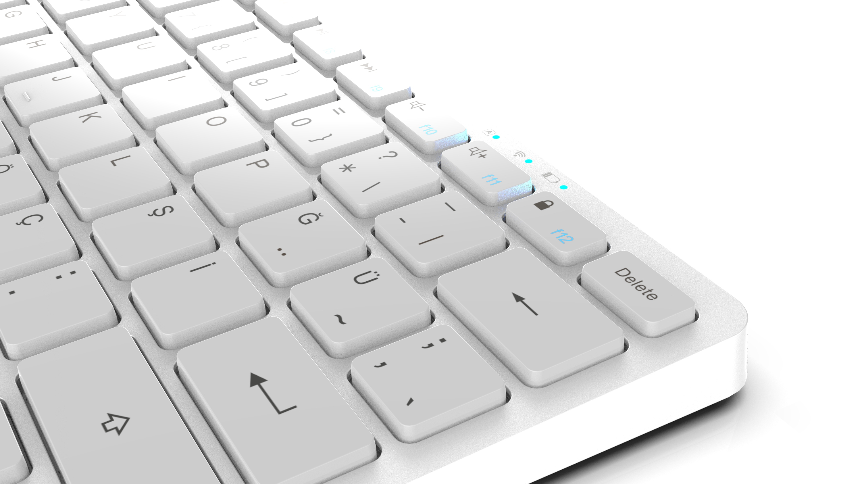 INCA Tastatur IBK-565BT Bluetooth 5.0 Smart Silber - Tastatur - Bluetooth, Ansicht 4