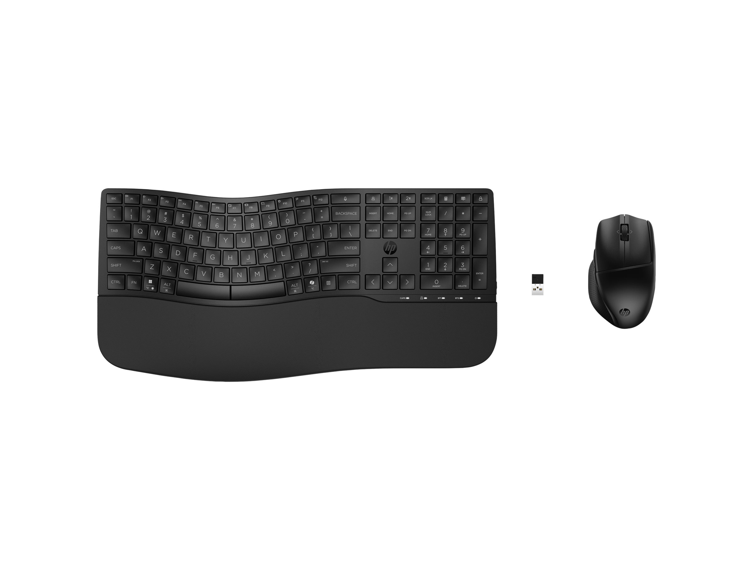 HP 685 - Tastatur-und-Maus-Set - Dual Mode, 3-Zonen-Layout, Multi-Device, 23 programmierbare Tasten - TL: US, QWERTY, Ansicht 4