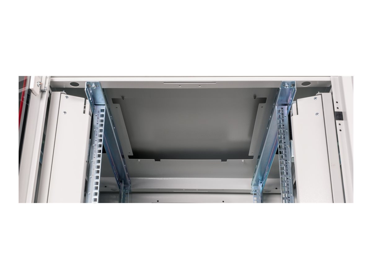 ROLINE 19 Zoll Netzwerkschrank Pro 22 HE 800x800 BxT Glastür grau, Ansicht 4