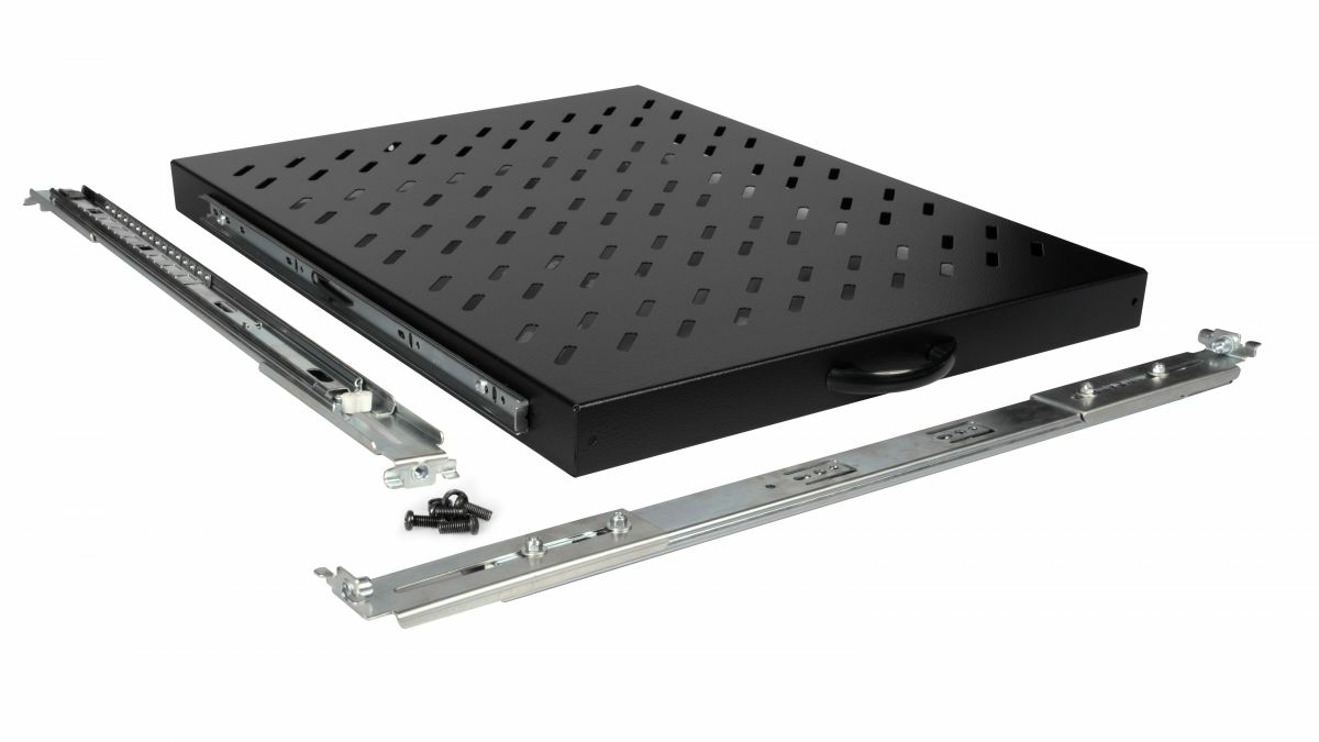 Equip EZVS-19-1-80-B - Rack-Schieberegal - 800 mm - Schrankmontage - Schwarz - 1U - 48.3 cm (19), Ansicht 3