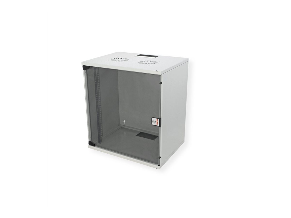 ROLINE 19 Zoll Wandgehäuse Basic 12 HE 540x400 BxT Bausatz grau - Wandgehäuse, Ansicht 4