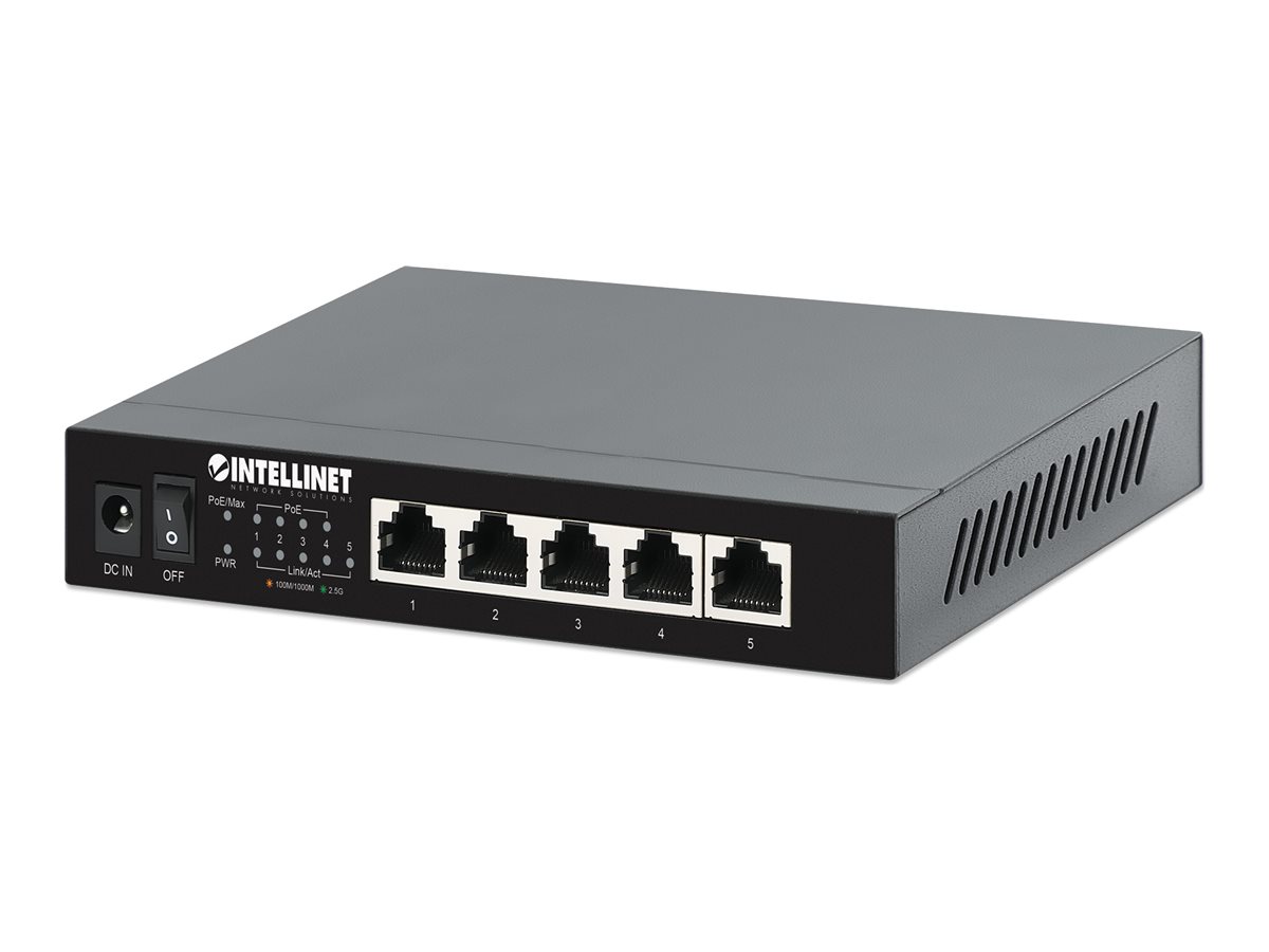 Intellinet Switch - 2.5G Ethernet, 5-Port - unmanaged - 5 x 10/100/1000/2.5G (PoE+)