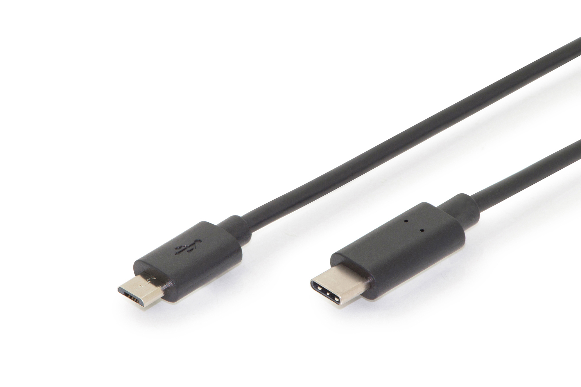 DIGITUS USB Type-C Anschlusskabel, Type-C- mikro B, Ver. USB 2.0, 1,8 m, USB C, Micro-USB B, USB 2.0, Männlich/Männlich, Schwarz