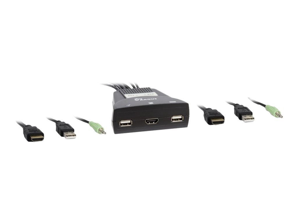Vorschau: Inter-Tech Argus KVM-LS-21HA HDMI - KVM-/Audio-Switch - 2 x KVM/Audio