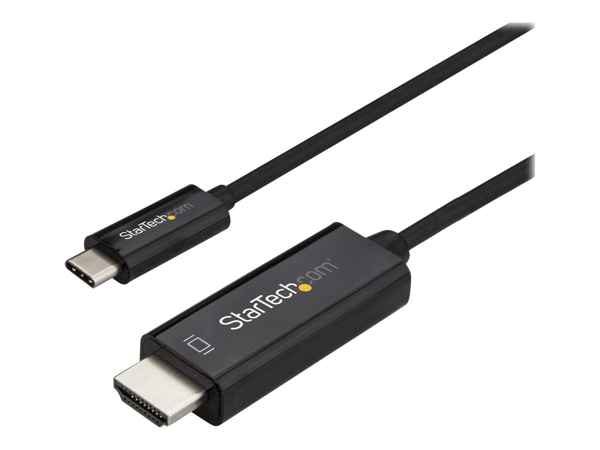 StarTech.com 6ft (2m) USB C to HDMI Cable 4K 60Hz USB Type C to HDMI 2.0 Video Adapter Cable Thunderbolt 3 Compatible Laptop to HDMI MonitorDisplay DP 1.2 Alt Mode HBR2 Cable Black - 4K USB-C Video Cable (CDP2HD2MBNL)