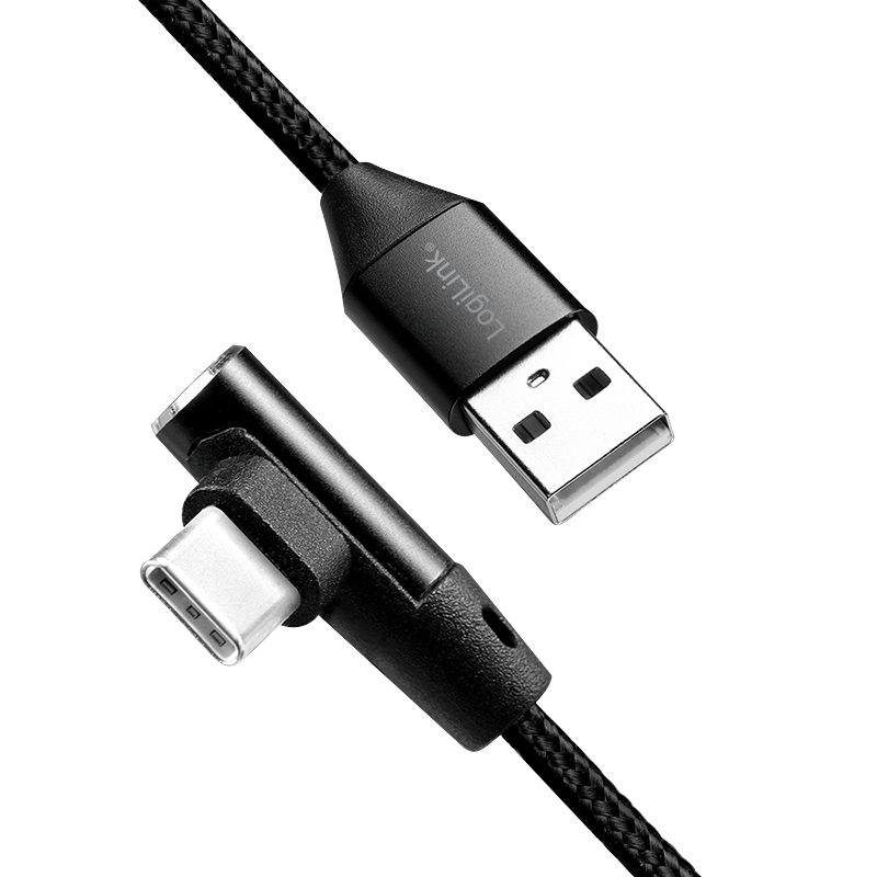 LogiLink USB-Kabel - 24 pin USB-C (M) gewinkelt zu USB (M), Ansicht 2
