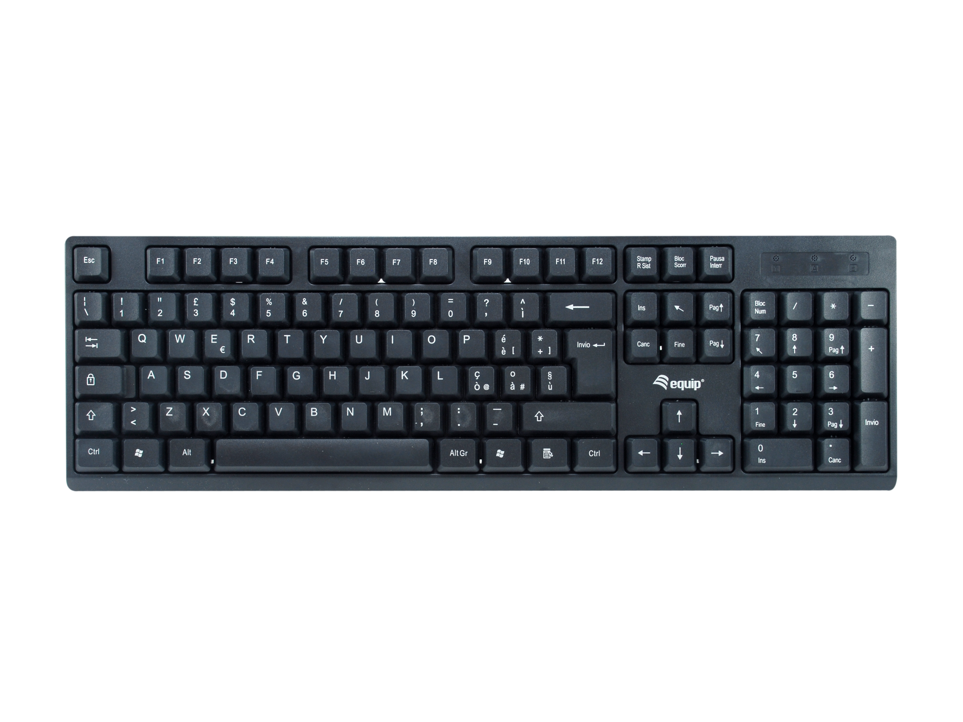 Equip Kabelloses Tastatur und Mausset - Kabellos - RF Wireless - Schwarz - Maus enthalten - TL: Italienisch, QWERTY, Ansicht 3