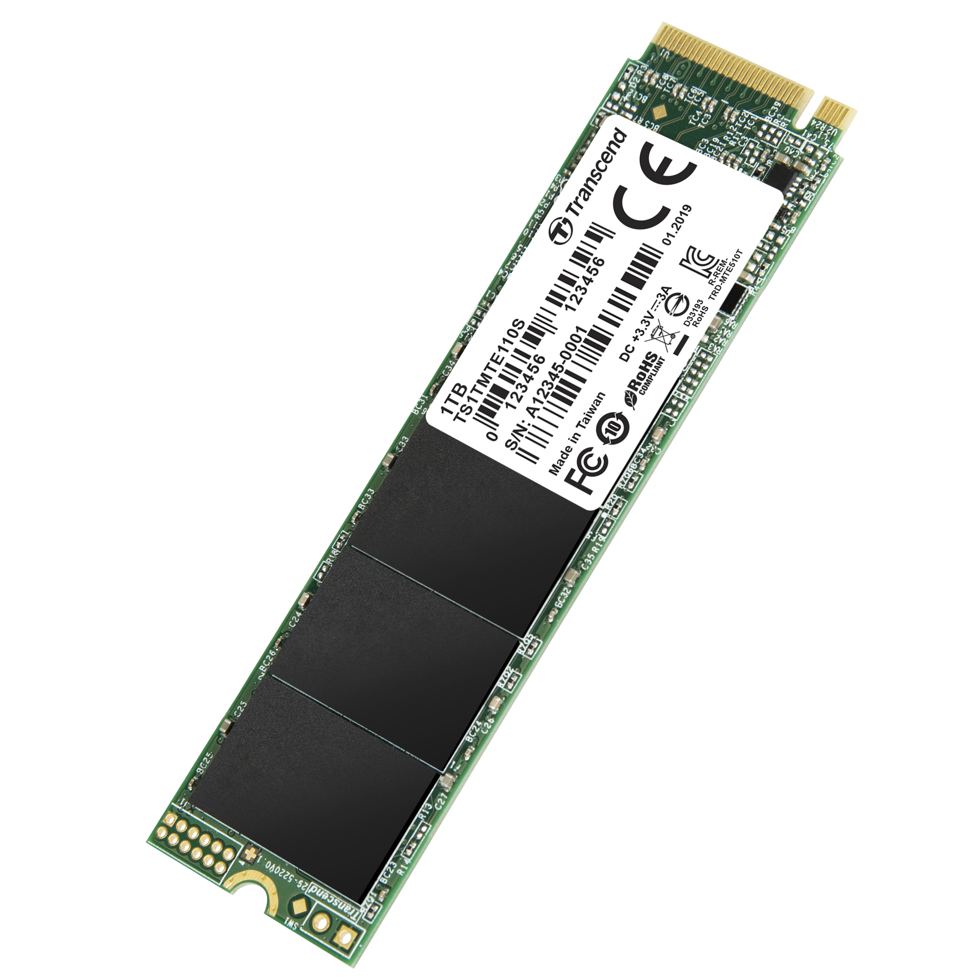 Transcend 110S - SSD - 1 TB - intern - M.2 2280 - PCIe 3.0 x4 (NVMe), Ansicht 4