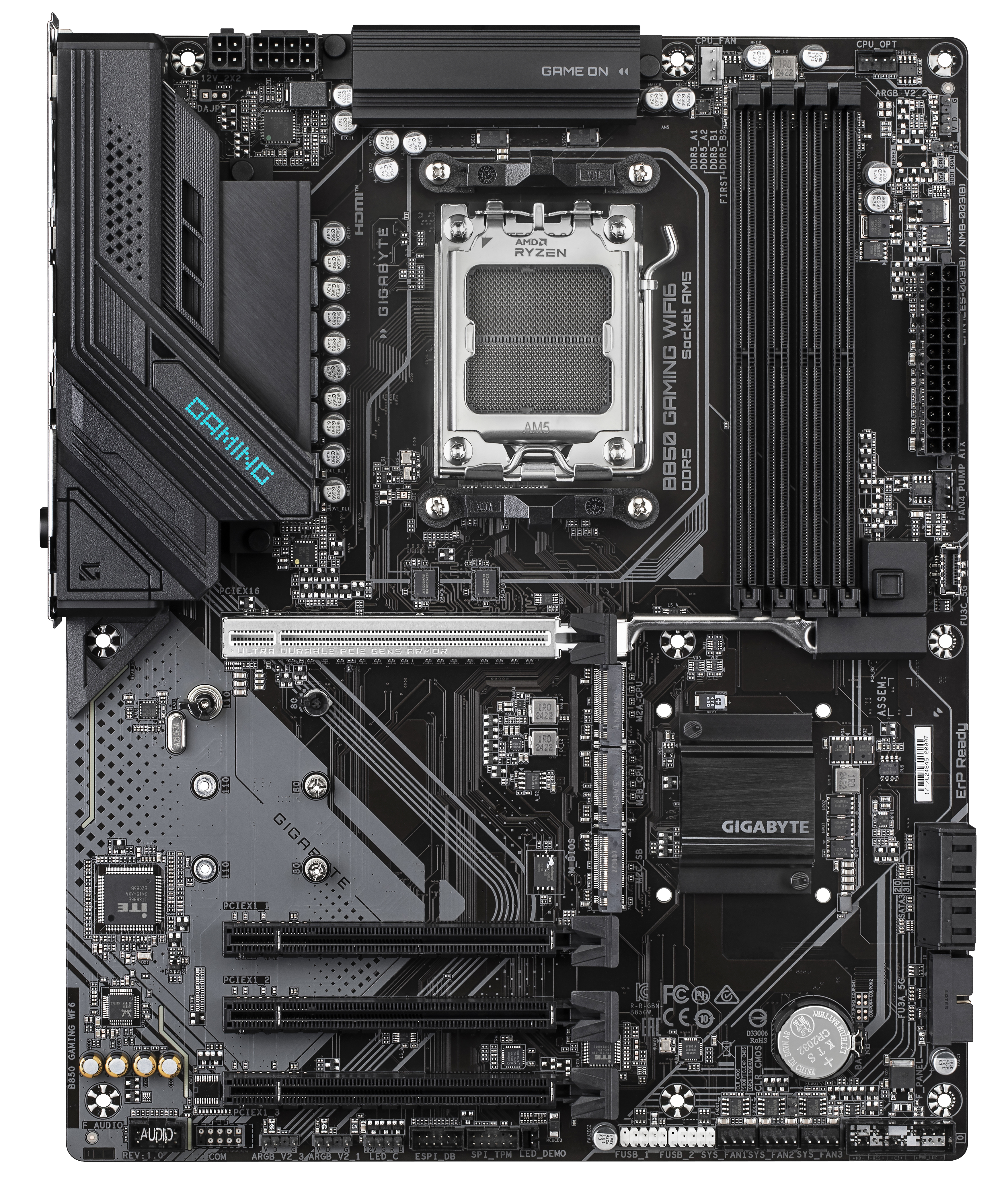 Gigabyte GIGA B850 GAMING WF6 AM5/DDR5/ATX - Mainboard - AMD Sockel AM5 (Ryzen Zen4), Ansicht 2