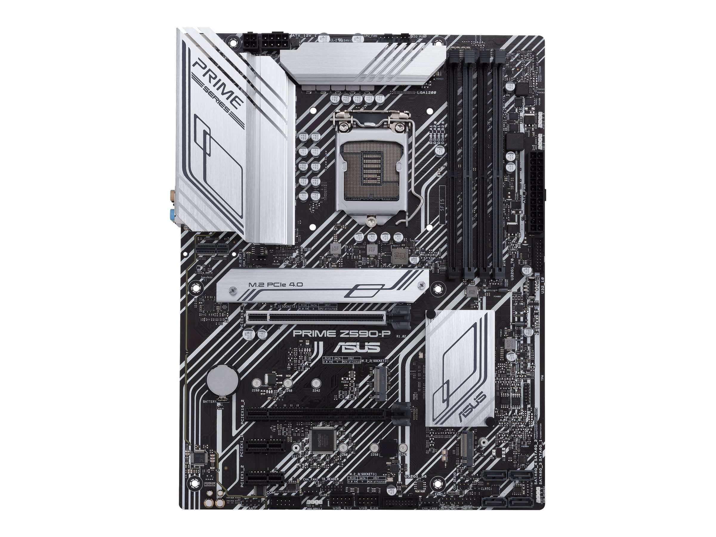 Vorschau: ASUS PRIME Z590-P - Motherboard - ATX - LGA1200-Sockel - Z590 - USB-C Gen1, USB 3.2 Gen 1, USB 3.2 Gen 2, USB-C Gen 2x2 - 2.5 Gigabit LAN - Onboard-Grafik (CPU erforderlich)