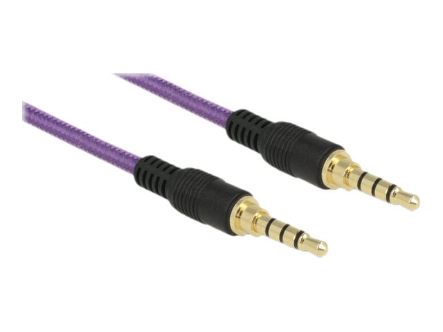 Delock - Audiokabel - 4-poliger Mini-Stecker männlich zu 4-poliger Mini-Stecker männlich - 50 cm - violett
