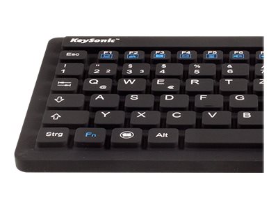 KeySonic Tas KSK-3230IN IP68 W-dicht Silikon bulk - Tastatur - 87 Tasten - TL: UK, QWERTY, Ansicht 3