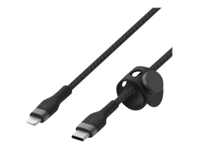 Belkin BOOST CHARGE - Lightning-Kabel - 24 pin USB-C männlich zu Lightning männlich - 3 m - Schwarz - für Apple iPad/iPhone/iPod (Lightning)