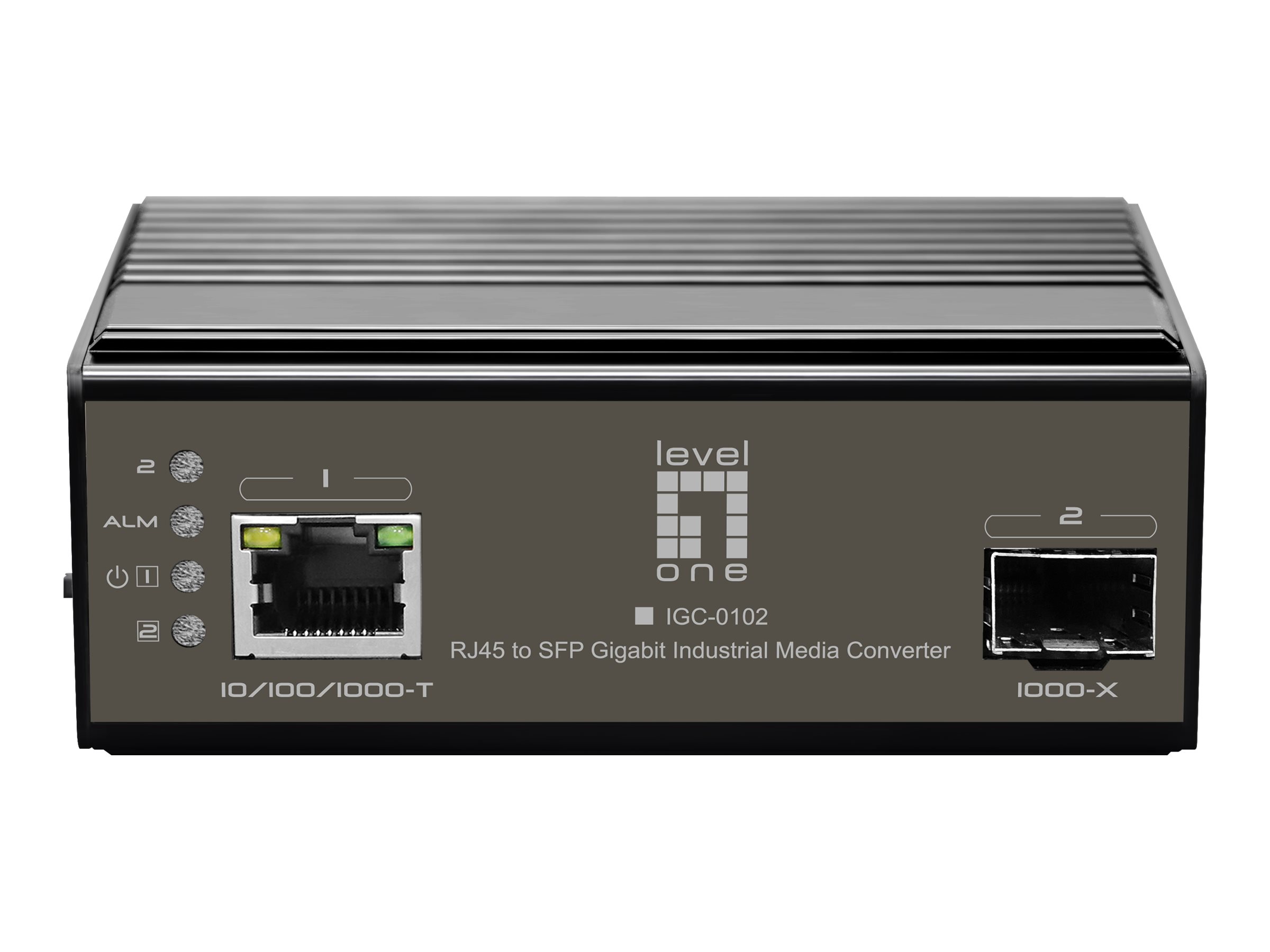 LevelOne IGC-0102 - Medienkonverter - 1GbE - 10Base-T 100Base-TX 1000Base-T 1000Base-X - RJ-45  SFP (mini-GBIC)
