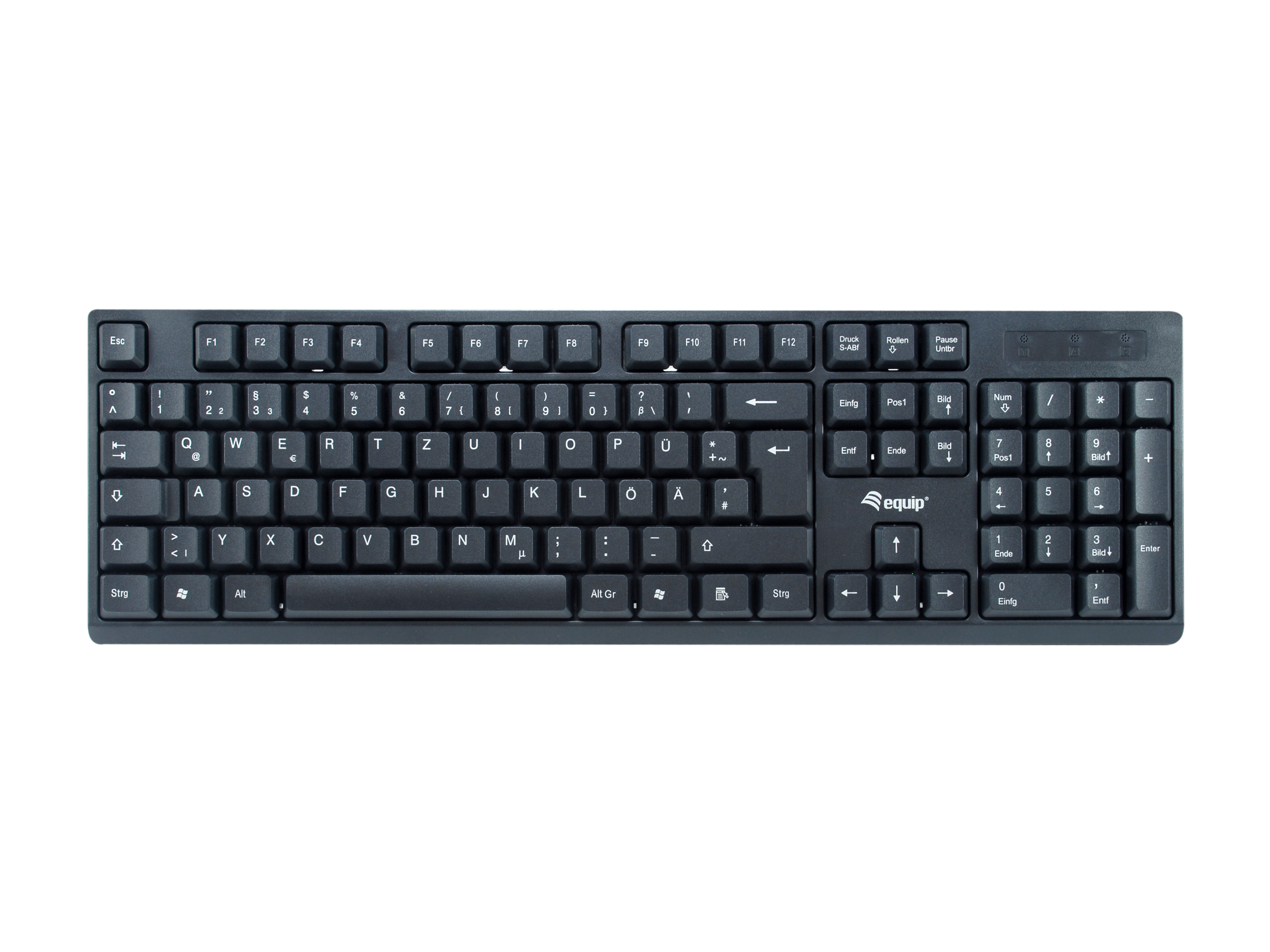 Equip Kabelloses Tastatur- und Mausset - Volle Größe (100%) - RF Wireless - Schwarz - TL: Deutsch, QWERTZ, Ansicht 3