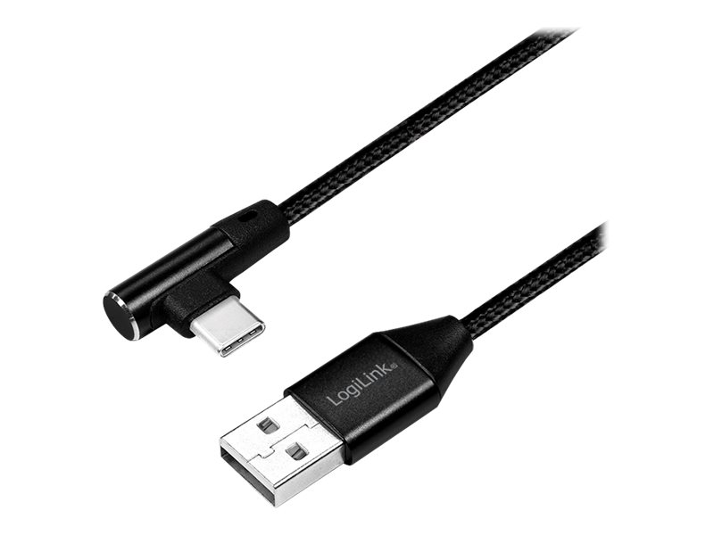 LogiLink USB-Kabel - USB-C (M) gewinkelt zu USB (M)