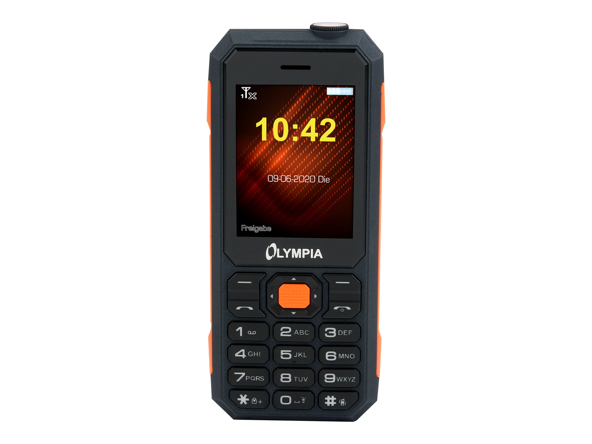 Olympia Mobiltelefon Active schwarz/orange Outdoor