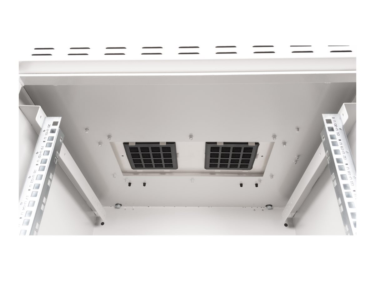 ROLINE 19 Zoll Wandgehäuse Pro 20 HE 600x600 BxT IP55 outdoor grau, Ansicht 3