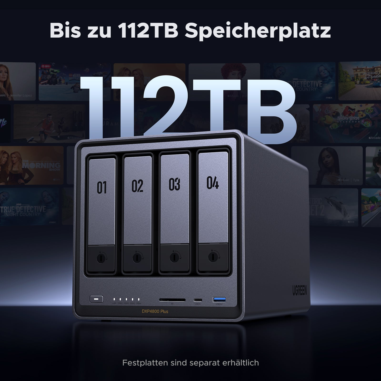 Ugreen NASync DXP4800 Plus 4 Bay - Storage Server - NAS, Ansicht 3