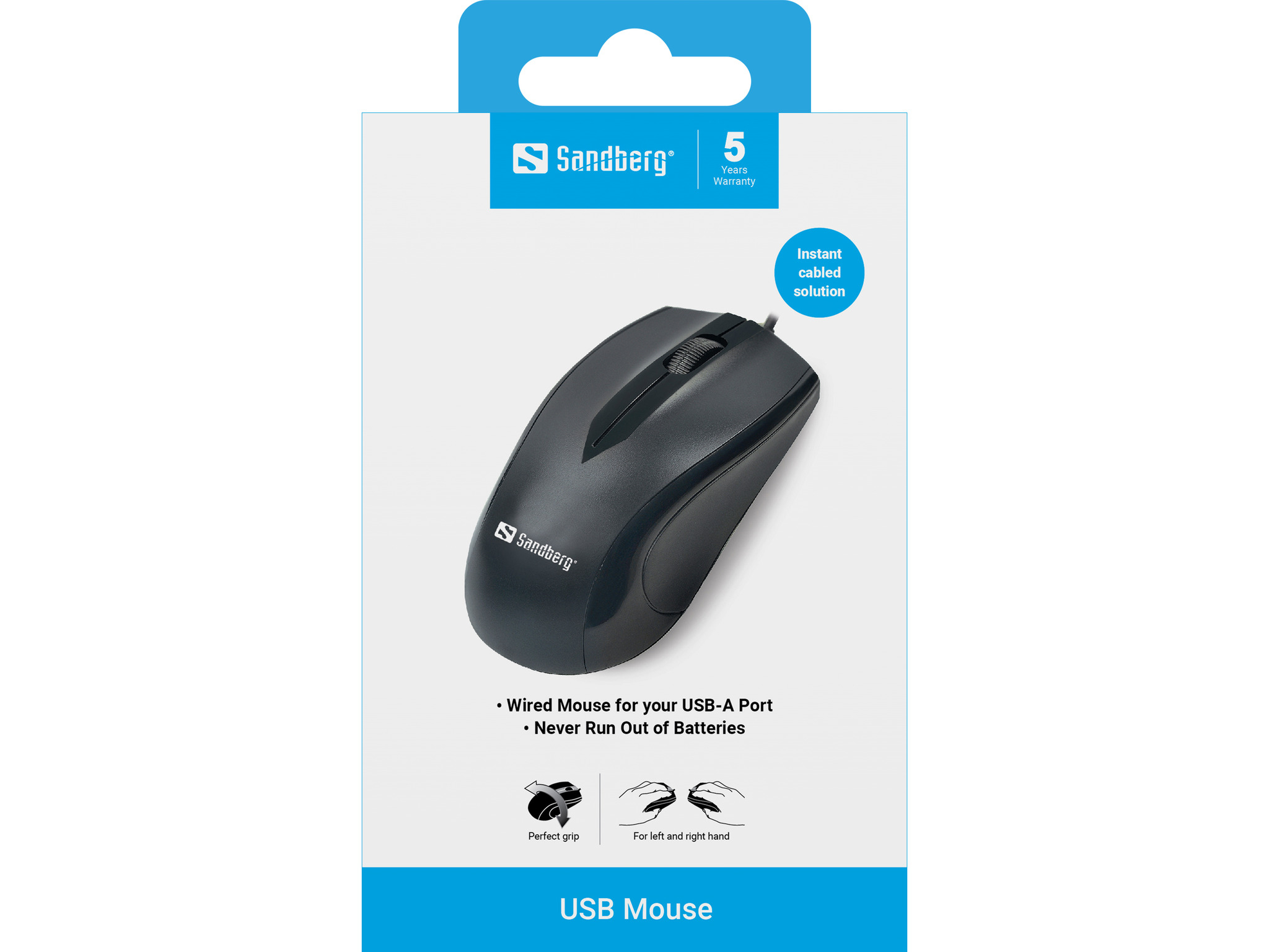 SANDBERG USB Maus - optisch - 3 Tasten, Ansicht 4