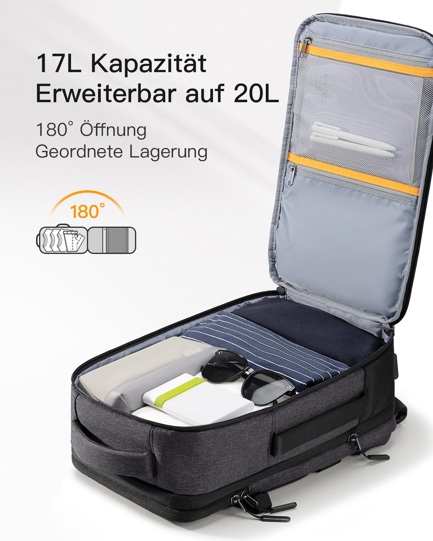 Inateck Notebook-Rucksack 17.3 BP03006 black, Ansicht 4