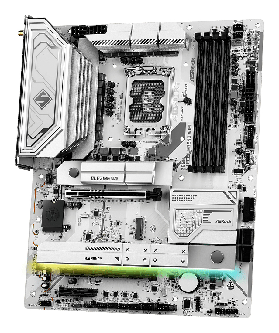 ASRock Z890 STEEL LEGENd WiFi - Motherboard - ATX - LGA1851-Sockel - Z890 Chipsatz - USB4, USB-C 3.2 Gen 2x2, Ansicht 4