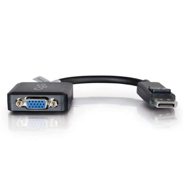 C2G 20cm DisplayPort to VGA Adapter Converter - DP Male to VGA Female - Black - VGA-Adapter - DisplayPort (M), Ansicht 4