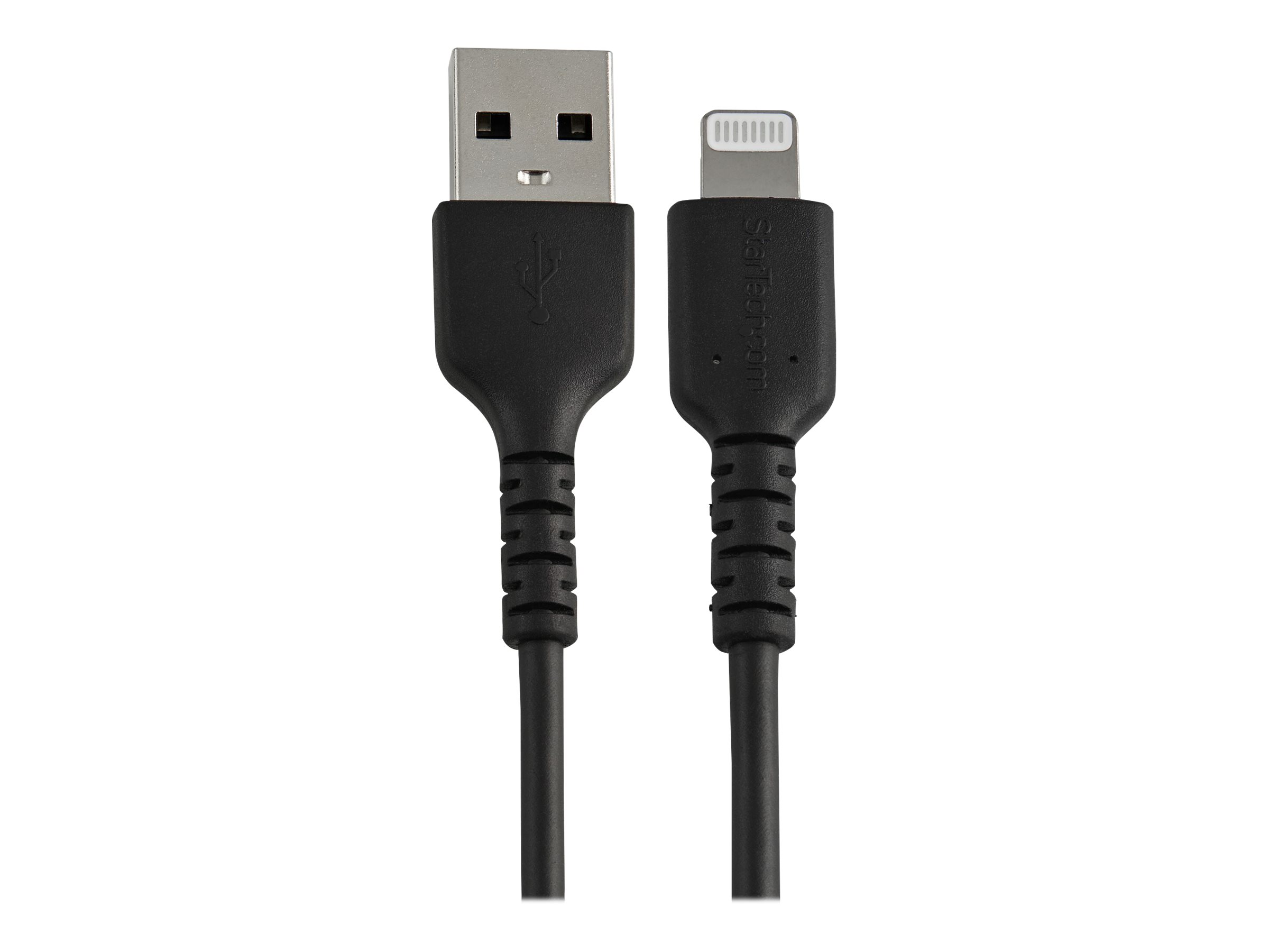 StarTech.com Startech 30cm USB-A auf Lightning-Kabel - Hochbelastbare, robuste Aramidfaser - Lade-/Synchronisationskabel - Apple MFi-zertifiziert iPad/iPhone 12 - Schwarz (RUSBLTMM30CMB)
