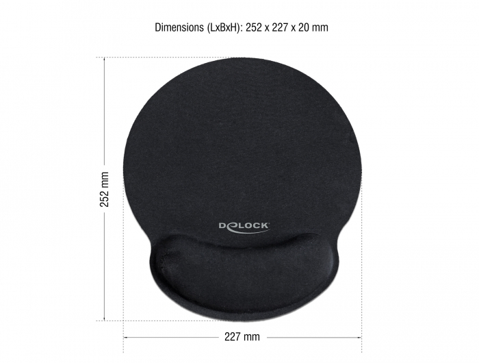 Delock Ergonomic - Mauspad - Schwarz, Ansicht 3