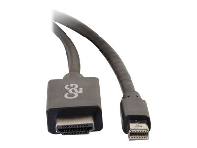 C2G 6ft Mini DisplayPort to HDMI Adapter Cable - Mini DP Male to HDMI Female - Black - Videokabel - TAA-konform - Mini DisplayPort (M)