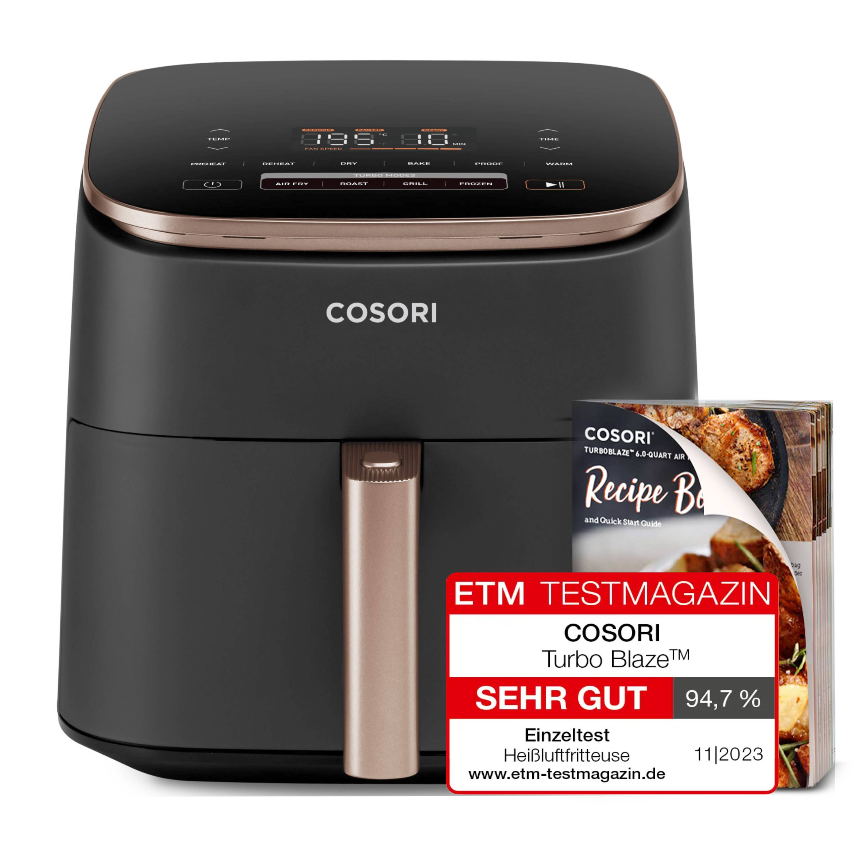 Cosori CAF-DC 602-KEUR Turbo Blaze Heißluftfritteuse CAF-DC602-KEUR, Ansicht 4