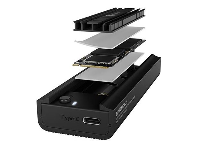 ICY BOX IB-180MC-C31 - Speichergehäuse - M.2 - SATA 6Gb/s / PCIe 3.0 x2 (NVMe), Ansicht 3