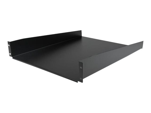 StarTech.com 2 HE 19 Fest montierbarer Fachboden für Server Rack Schrank bis 22 Kg - Fachboden für Serverschrank 2HE 19 Zoll 55 cm Tief - Rack - Regal - Schwarz - 2U - 55.9 cm (22)