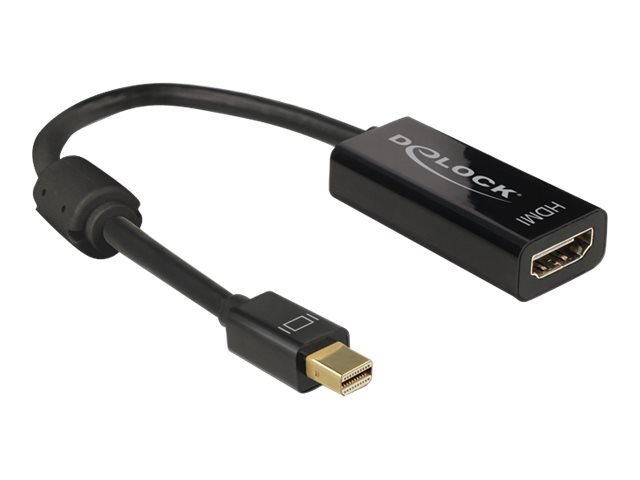 Delock 4K Passive - Videoadapter - Mini DisplayPort männlich zu HDMI weiblich - 20 cm - Schwarz - 4K Unterstützung