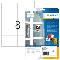 HERMA Wetterfeste Impraegn.Etik.A4 20 Blatt 99.1x67.7 - EtikettenBeschriftungsbänder - A4