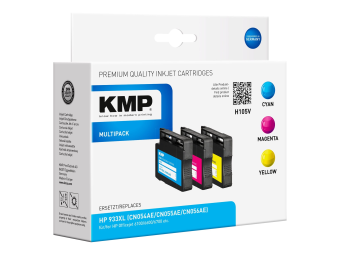 KMP MULTIPACK H105V - 3er-Pack - Größe XXL - Gelb Cyan Magenta - kompatibel - Tintenpatrone (Alternative zu: HP 933XL HP CN054AE HP CN055AE HP CN056AE)