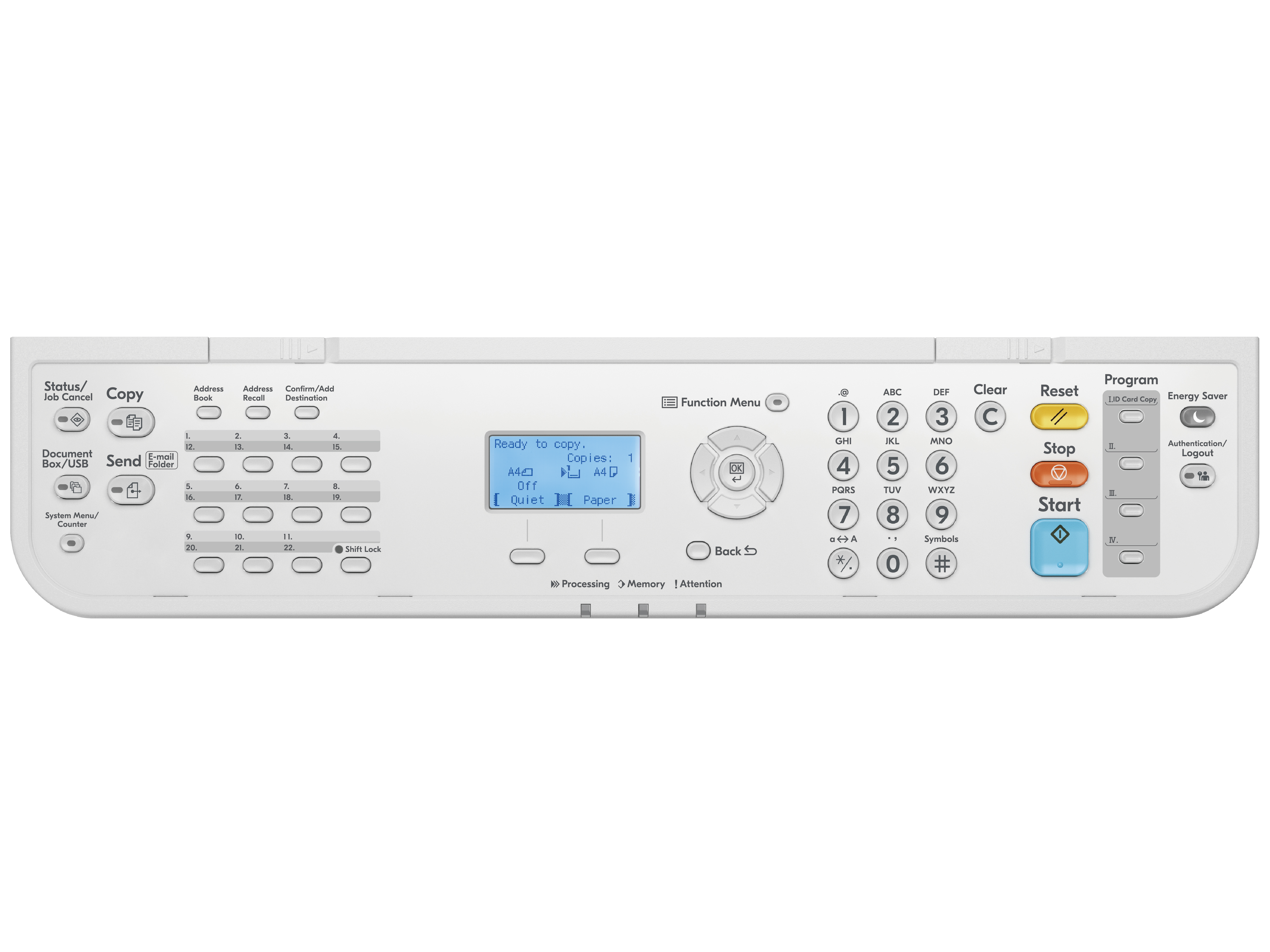 Kyocera ECOSYS MA4500x 220-240V50/60HZ - Laser - Monodruck - 1200 x 1200 DPI - A4 - Direktdruck - Schwarz - Weiß, Ansicht 2